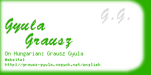 gyula grausz business card